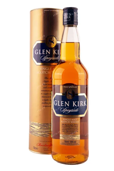 Виски Glen Kirk Speyside 8 years in tube  0.7 л