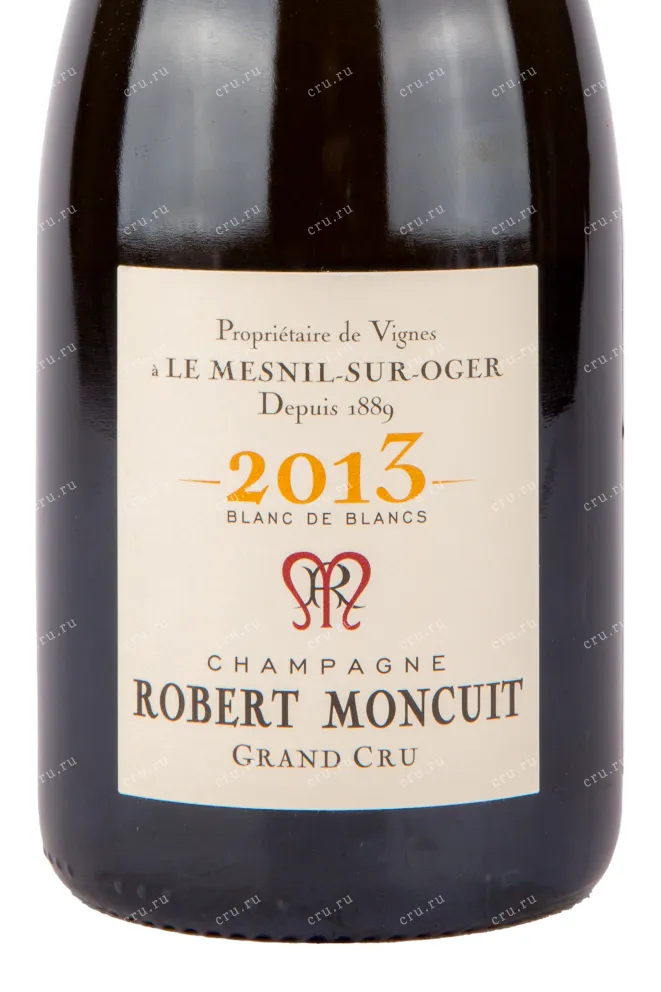 Этикетка игристого вина Robert Moncuit Grand Cru Les Chetillons Blanc de Blancs 0.75 л