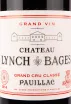 Этикетка вина Chateau Lynch Bages Puillac Grand Cru Classe 2016 0.75 л