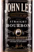 Этикетка John Lee Straight Bourbon Old Reserve 0.7 л