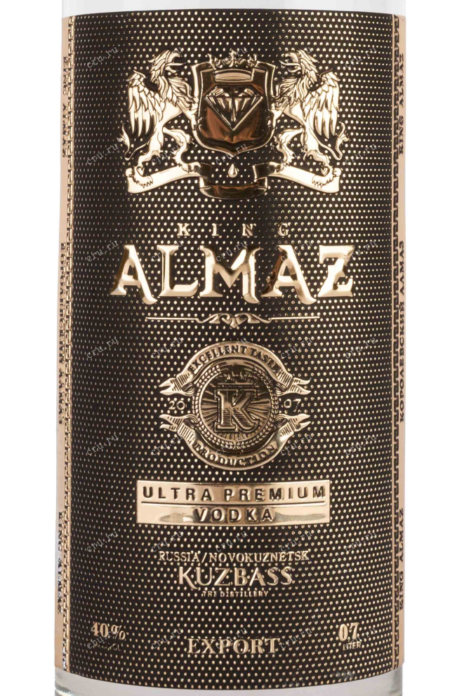 Этикетка King Almaz in gift box 0.7 л