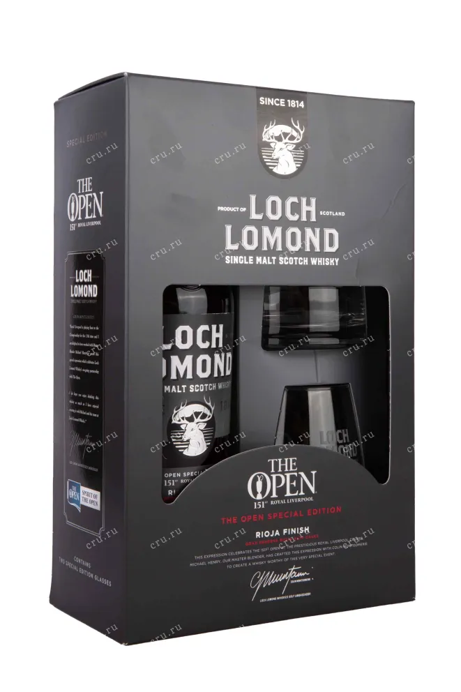 Подарочная коробка Loch Lomond 151th The Open Special Edition Royal Liverpool Rioja Finish in gift box + 2 glasses 0.7 л