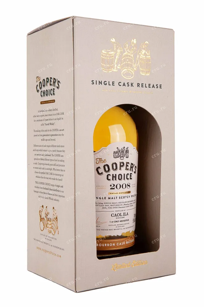 Подарочная коробка The Cooper's Choice Coal Ila Bourbon Single Malt Scotch Whisky 0.7 л