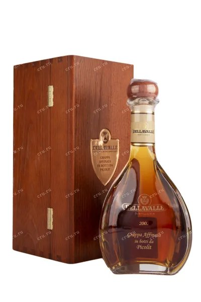 Граппа Dellavalle Grappa Affinata in botti da Picolit wooden box 2005 0.7 л