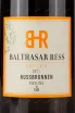 Этикетка Balthasar Ress Hattenheim Nussbrunnen Riesling GG 2021 0.75 л