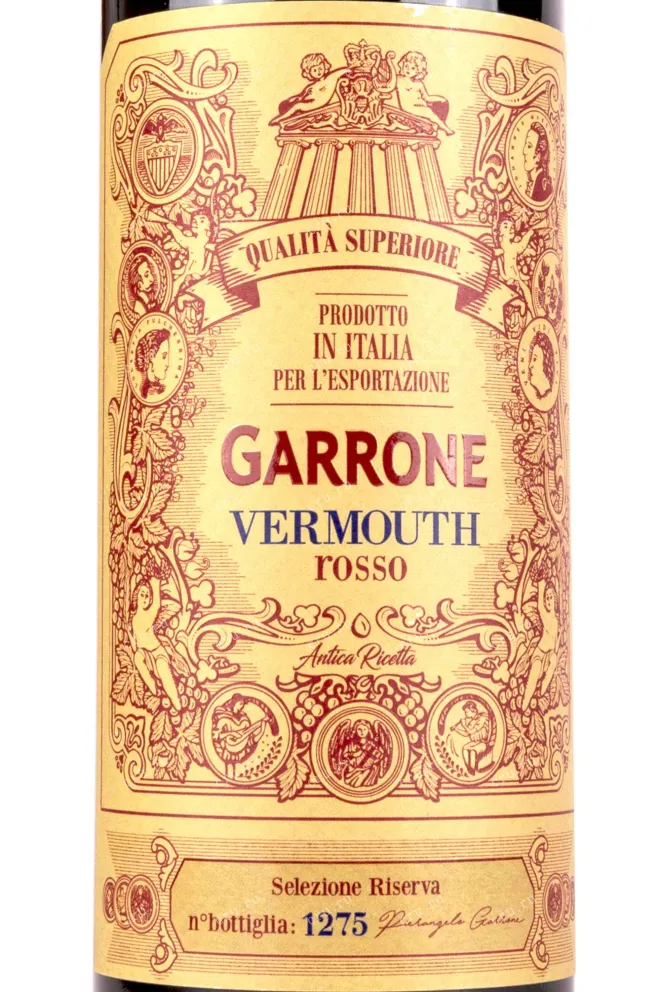 Этикетка Garrone Antica Ricetta Rosso 0.75 л