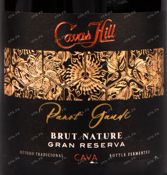 Этикетка игристого вина Cavas Hill Panot Gaudi Reserva Brut Nature 0.75 л