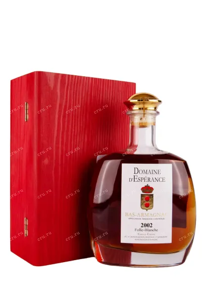 Арманьяк Bas-Armagnac Folle-Blanche Domaine d'Esperance 2002 0.7 л
