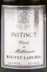 Этикетка игристого вина Bouvet Instinct Cuvee de Millenaire Saumur Brut 0.75 л