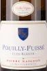 Этикетка Pierre Naigeon Pouilly-Fuisse Clos Ressier  2016 0.75 л