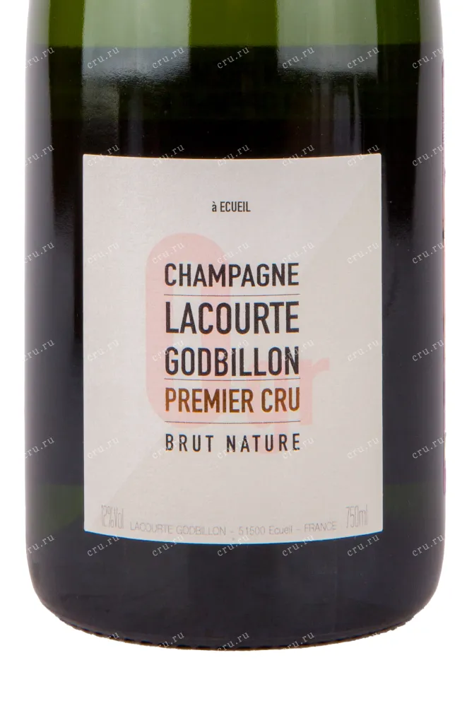 Этикетка игристого вина Lacourte Godbillon Premier Cru Brut Nature 0.75 л