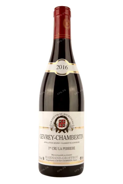 Вино Domaine Harmand-Geoffroy Gevrey-Chambertin 1er Cru La Perriere 2016 0.75 л