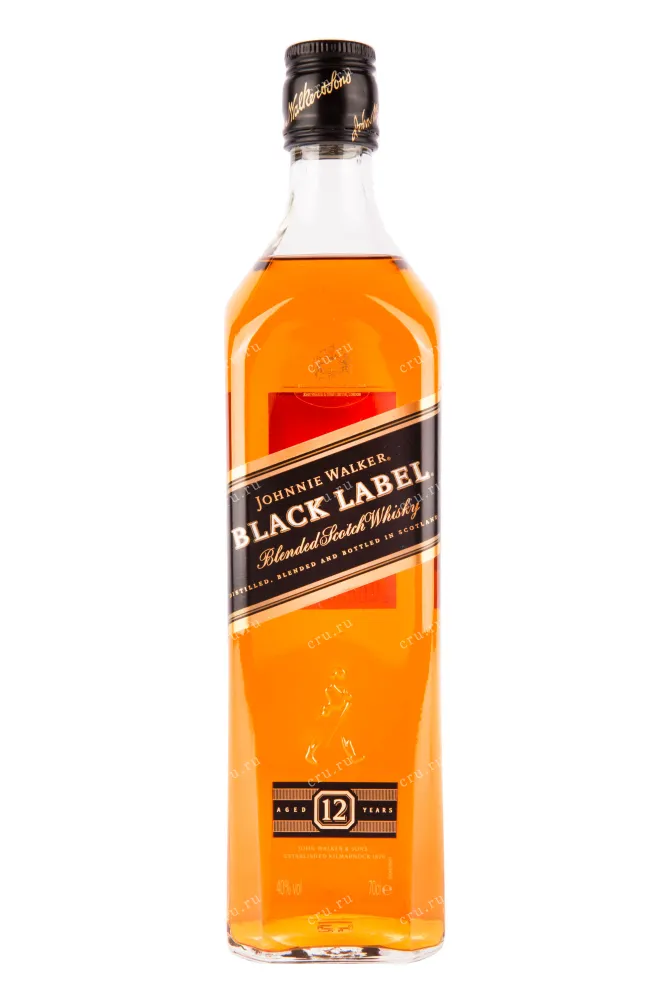 Виски Johnnie Walker Black Label 12 years in the gift box + glass  0.7 л