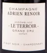 Этикетка игристого вина Adrien Renoir Le Terroir Grand Cru 0.75 л