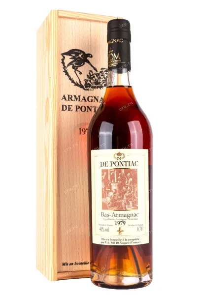 Арманьяк Bas-Armagnac De Pontiac wooden box 1979 0.7 л