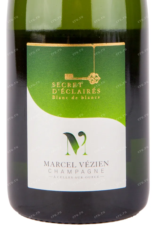 Этикетка игристого вина Marcel Vezien Secret D'Eclaires Blanc de Blancs Brut 0.75 л