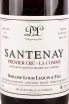 Этикетка Santenay Premier Cru La Comme Domaine Louis Lequin et Fils 2017 0.75 л