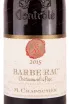 Этикетка M. Chapoutier Chateauneuf du Pape Barbe Rac 2015 0.75 л