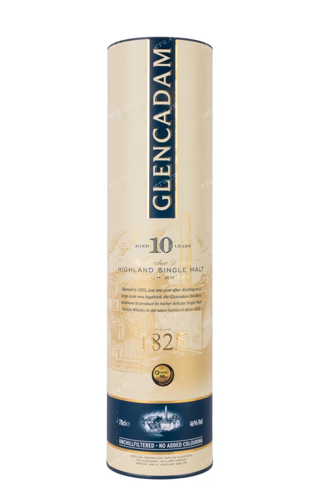 Виски Glencadam Single Malt Scotch 10 years in tube  0.7 л