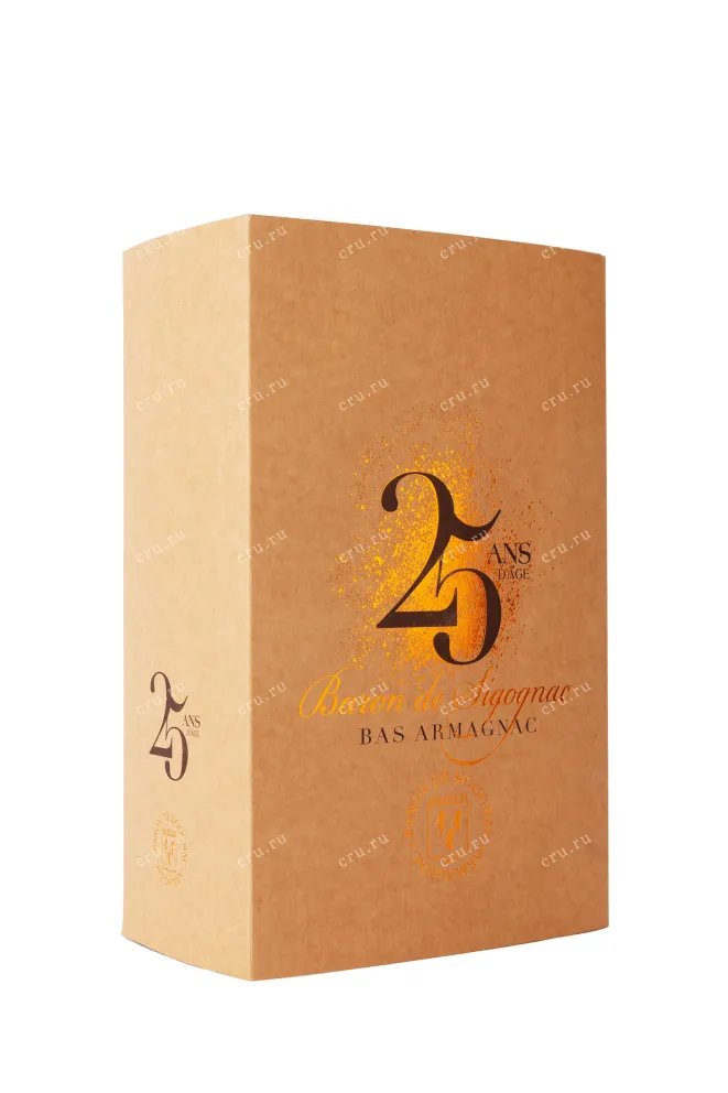 Подарочная коробка Armagnac Baron de Sigognac 25 Аns d'Аge in gift box 1995 0.7 л