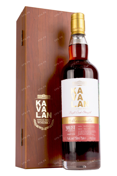 Виски Kavalan Solist Manzanilla Single Cask wooden box  0.75 л