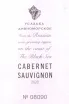Этикетка Usadba Divnomorskoe Cabernet Sauvignon 2020 0.75 л