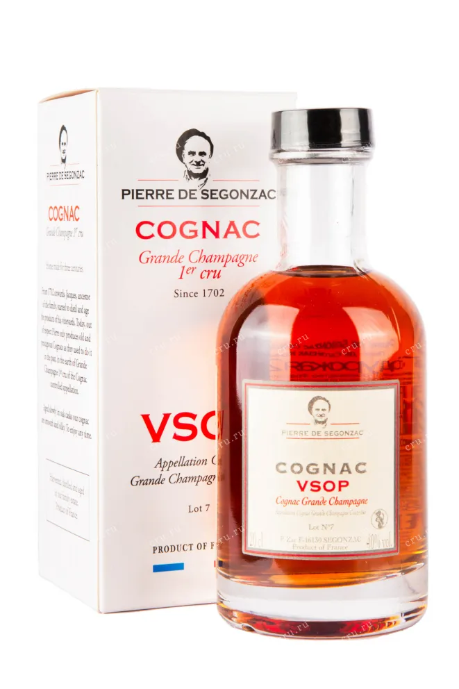 Коньяк Pierre de Segonzac VSOP with gift box  Grande Champagne 0.2 л