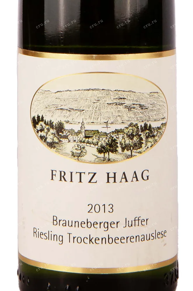 Этикетка Fritz Haag Brauneberger Juffer Riesling Trockenbeerenauslese 2013 0.375 л