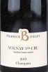 Этикетка Pierrick Bouley Champans Volnay 1-er Cru 2019 0.75 л