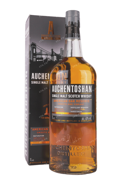 Виски Auchentoshan American Oak gift box  1 л