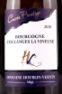Этикетка Domaine Houblin-Vernin Bourgogne Coulanges la Vineuse Cuvee Prestige 2020 0.75 л