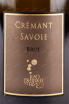 Этикетка игристого вина Jean Perrier et Fils Cremant de Savoie 0.75 л