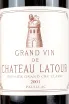 Этикетка Chateau Latour 1-er Grand Cru Classe Pauillac 2001 0.75 л