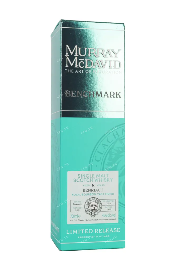 Этикетка Murray McDavid Benchmark Benriach 8 Years Old