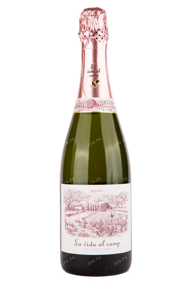 Игристое вино La Vida al Camp Cava Brut Rose with gift box 0.75 л