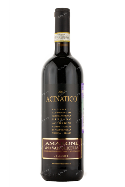 Вино Acinatico Amarone della Valpolicella Classico 2019 0.75 л