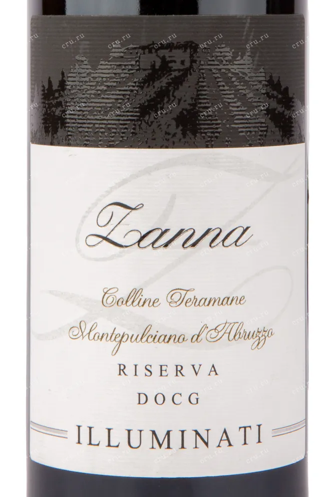 Этикетка вина Montepulciano d'Abruzzo Riserva Zanna Colline Teramane DOCG 2017 0.75 л