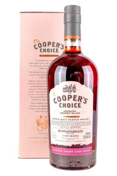 Виски Tne Coopers Choice Bunnahabhain Smoking Sherry Beast gift box  0.7 л