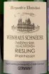 Этикетка Weinhaus Schneider Riesling 0.75 л