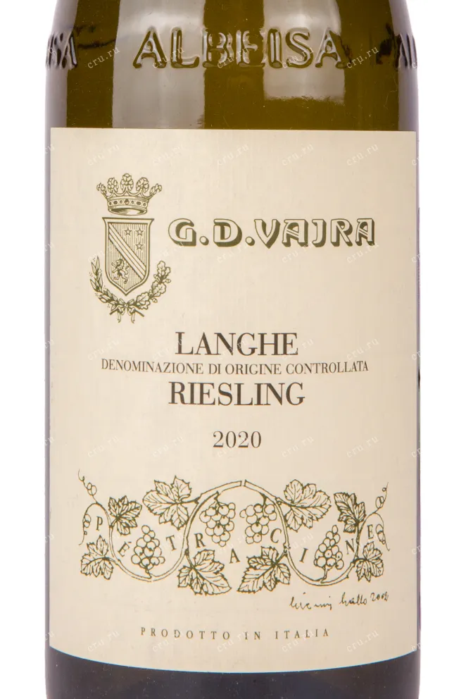 Этикетка вина Petracine Riesling G.D. Vajra 0.75 л