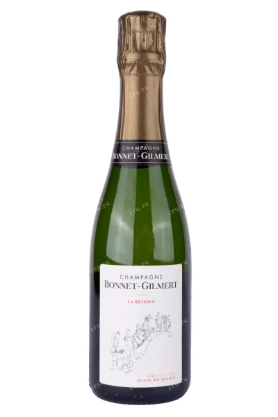 Шампанское Bonnet Gilmert La Reserve Grand Cru Blanc de Blancs Brut 2021 0,375 л