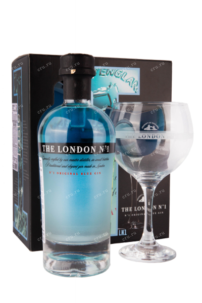 Джин The London №1 Original Blue gift set with glass  0.7 л