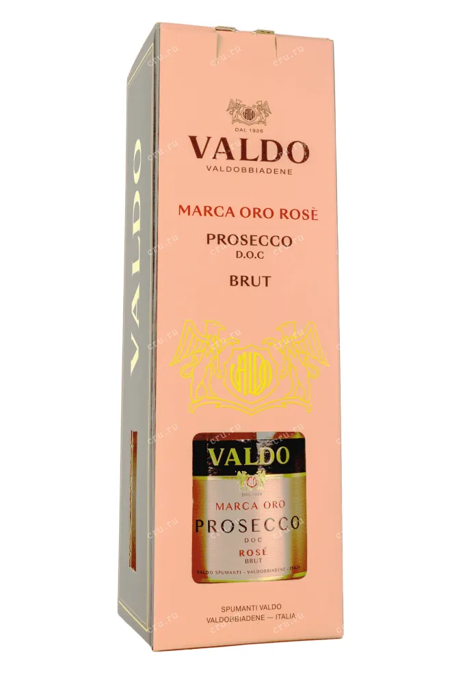 Подарочная коробка Valdo Marca Oro Rose Brut Prosecco in gift box 0.75 л