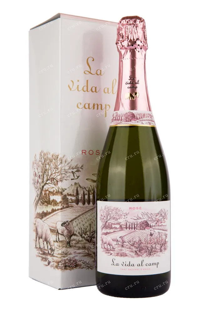 Игристое вино La Vida al Camp Cava Brut Rose with gift box  0.75 л