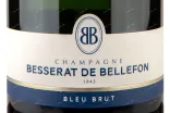 Этикетка Besserat de Bellefon bleu brut 0.75 л