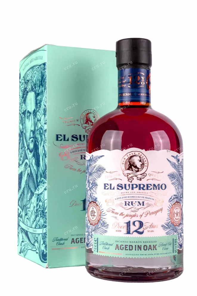 Ром El Supremo 12 years old in gift box  0.7 л