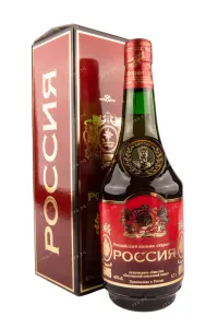 Коньяк Россия КС 15 лет (зелёный графин) 2004г в подарочной упаковке  0.7 л