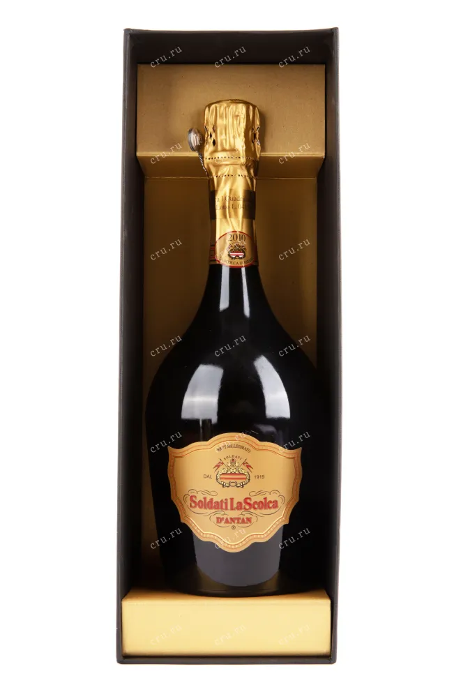 Подарочная коробка игристого вина Soldati La Scolca Brut Millesimato d'Antan gift box 2010 0.75 л