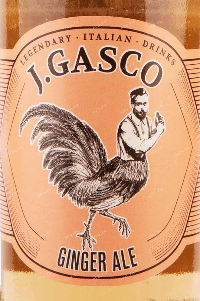 Этикетка J.Gasco Ginger Ale 0.2 л