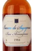 Этикетка Armagnac Baron de Sigognac wooden box 1984 0.5 л